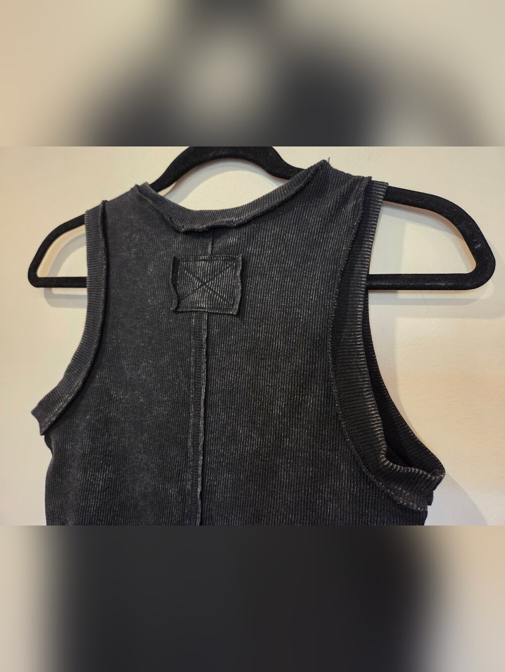 HIPPIE ROSE Ribbed Henley Tank Top - Picture 5 of 5